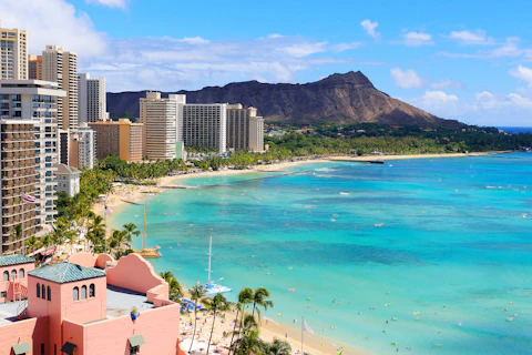 ホノルルの観光スポットの風景