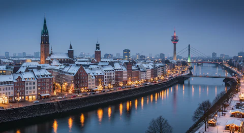 デュッセルドルフの観光スポットの風景